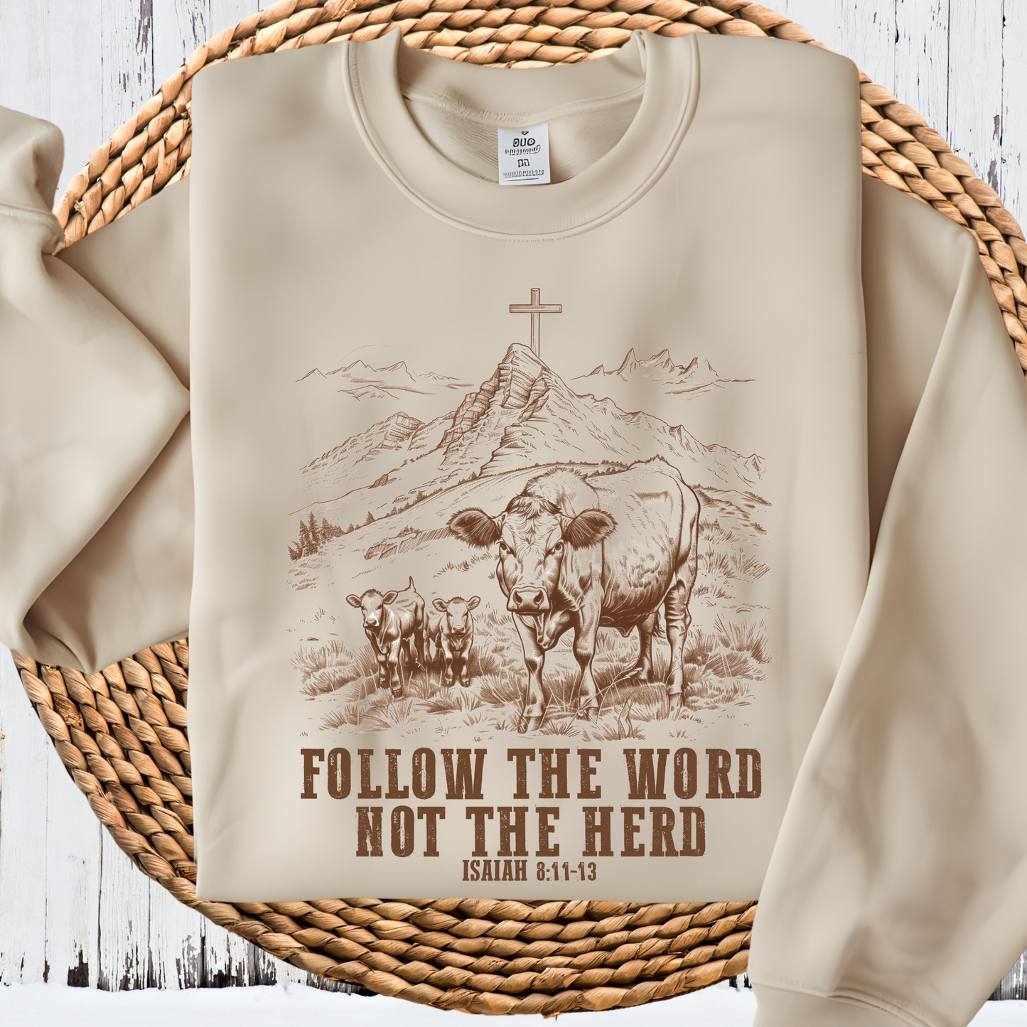 Follow the Word Not the Herd shirt, Inspirational Christian Sweatshirt, Faith-Based Apparel, Religious Message shirt