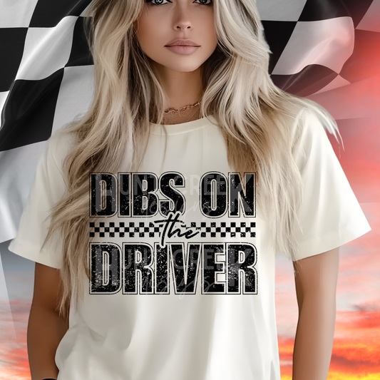 Vintage Dibs On the Driver T-shirts and Sweatshirts Racing shirts Racers Wife Shirts Racing Fan Shirts Drag Racing Dirt Track Racing Apparel