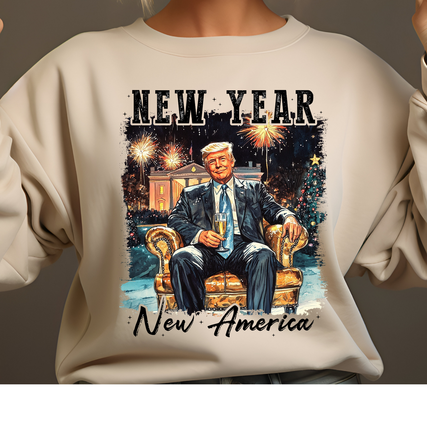 New Year New President 2025 Shirts Happy New year T-shirts and Sweatshirts Trump Vance 2024 apparel