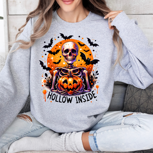 HOLLOW INSIDE HALLOWEEN FALL T-SHIRTS AND SWEATSHIRTS, SKELETON SHIRTS,FUNNY HALLOWEEN SHIRTS.