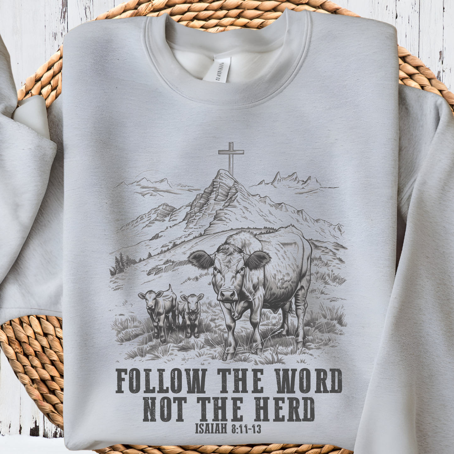 Follow the Word Not the Herd shirt, Inspirational Christian Sweatshirt, Faith-Based Apparel, Religious Message shirt