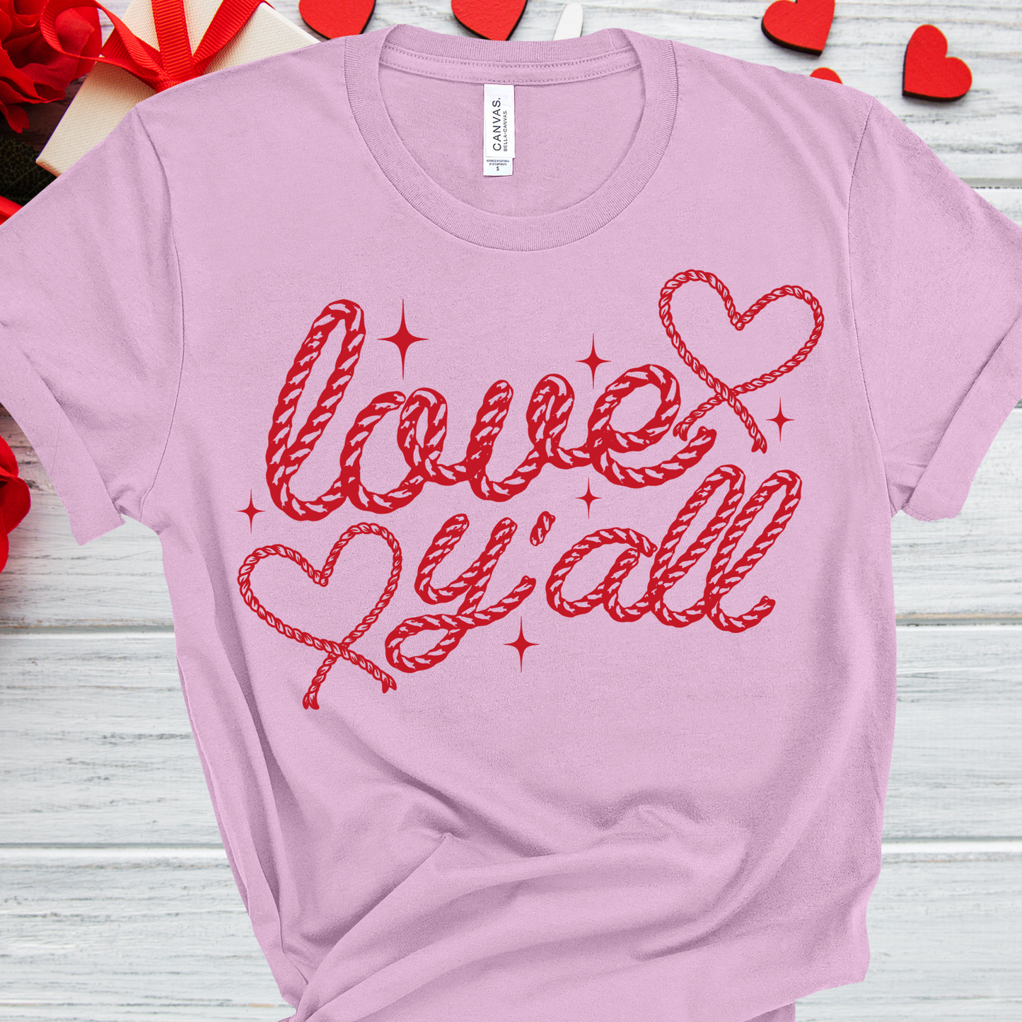 Love Y'ALL Valentine"s Day T-shirts and Sweatshirts