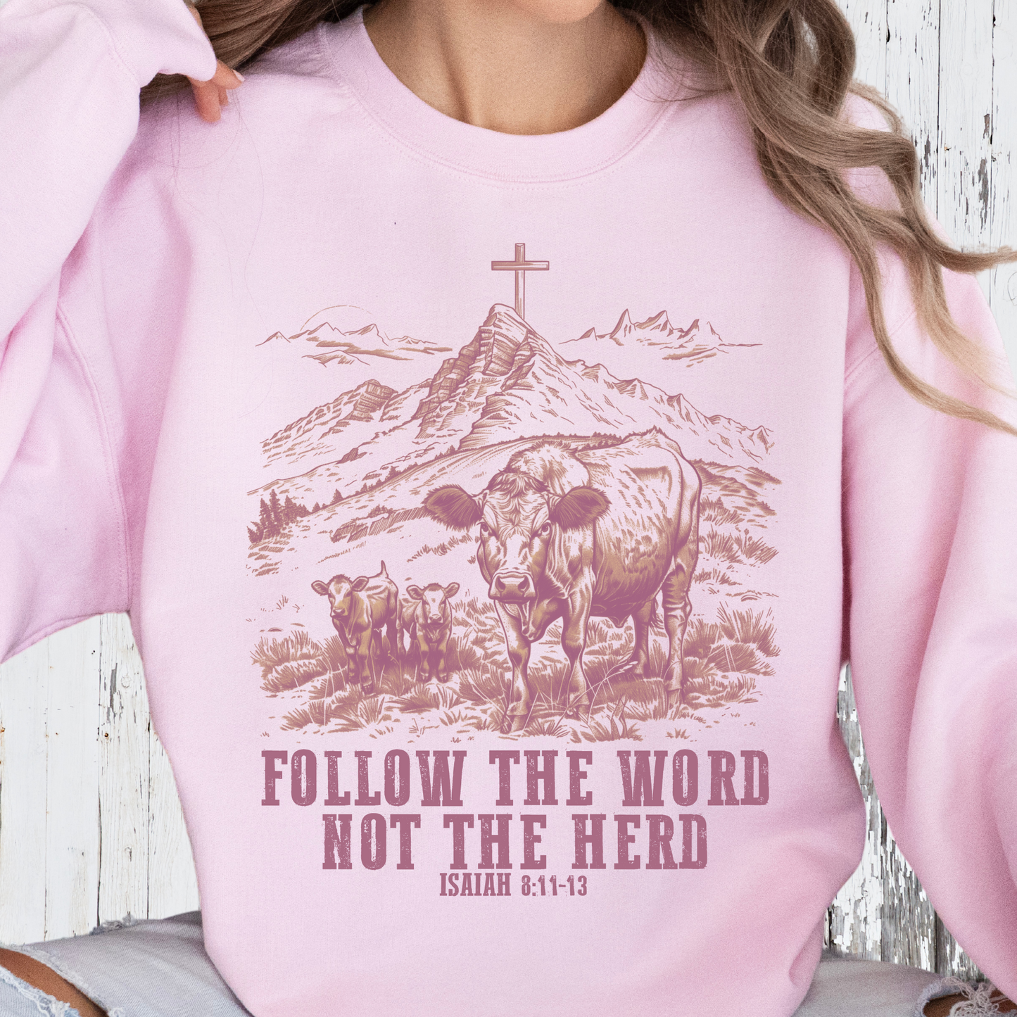 Follow the Word Not the Herd shirt, Inspirational Christian Sweatshirt, Faith-Based Apparel, Religious Message shirt