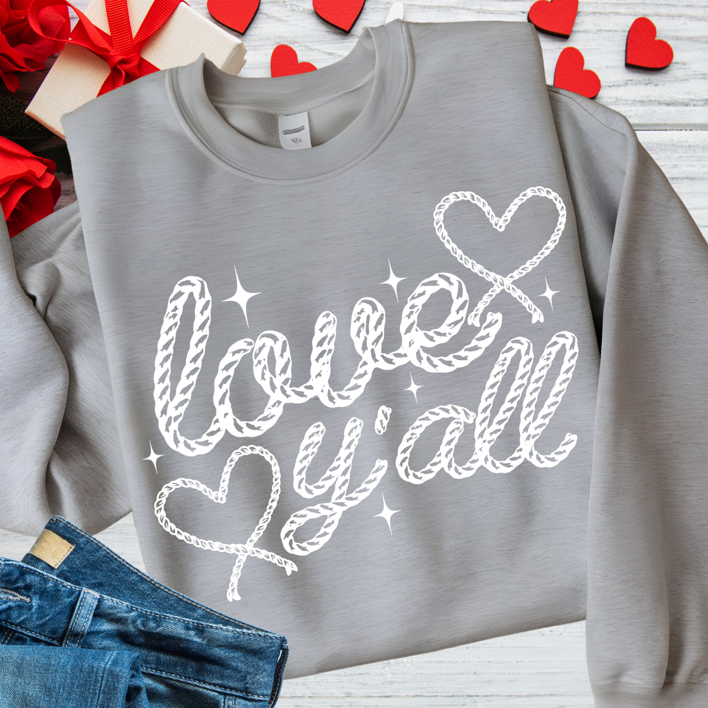 Love Y'ALL Valentine"s Day T-shirts and Sweatshirts