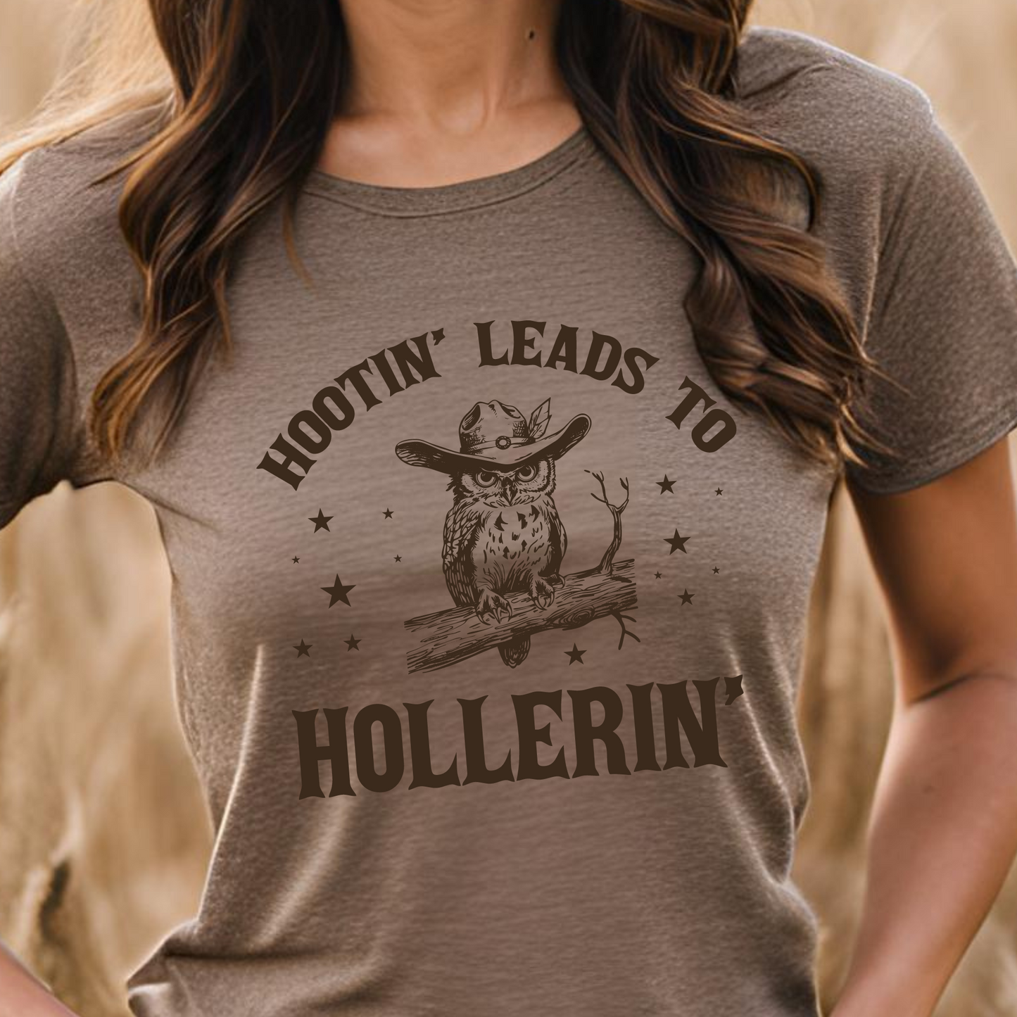 HOOTIN' LEADS TO HOLLERIN' WESTERN SHIRT HONKY TONK SHIRTS OWL LOVERS SHIRT RODEO COUNTRY GIRL SHIRT ANIMAL LOVERS SHIRT