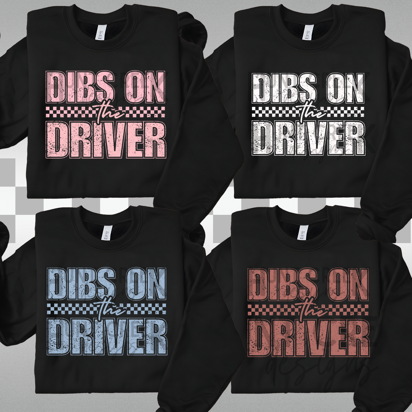 Vintage Dibs On the Driver T-shirts and Sweatshirts Racing shirts Racers Wife Shirts Racing Fan Shirts Drag Racing Dirt Track Racing Apparel