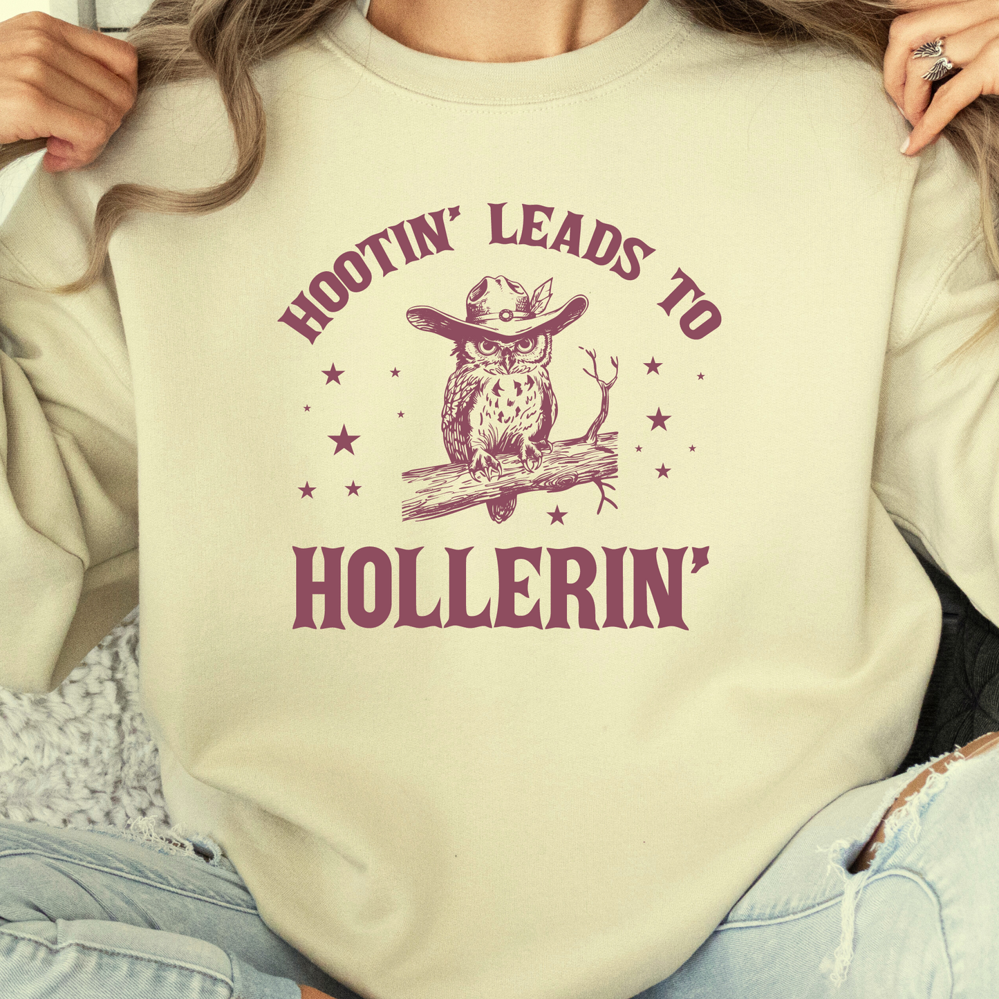 HOOTIN' LEADS TO HOLLERIN' WESTERN SHIRT HONKY TONK SHIRTS OWL LOVERS SHIRT RODEO COUNTRY GIRL SHIRT ANIMAL LOVERS SHIRT